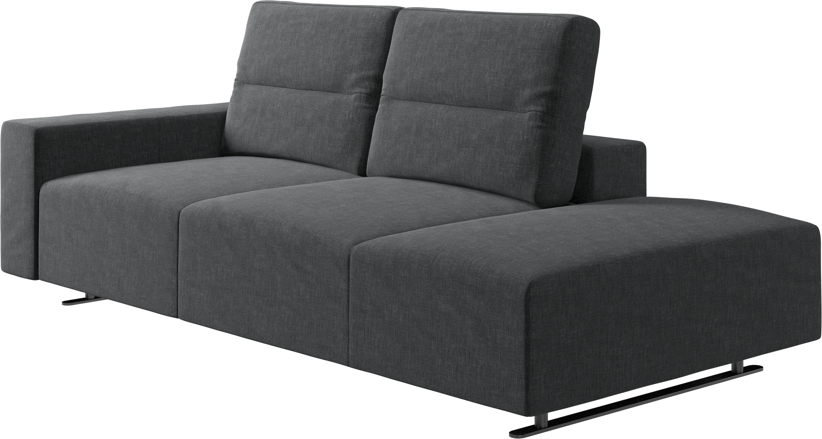 Hampton sofa with adjustable back and lounging unit right side